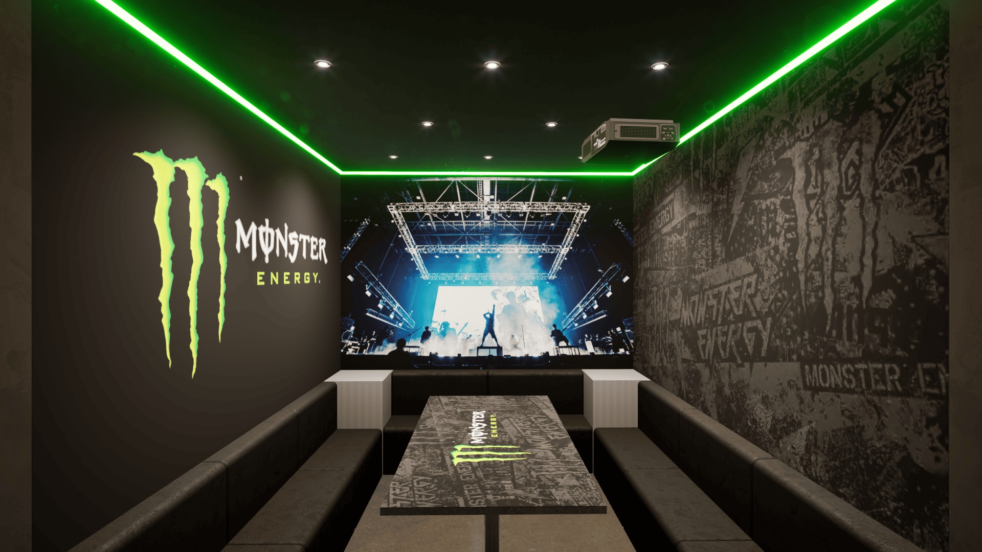 「Monster Energy×coldrain×ビッグエコー」コラボルーム（名駅4丁目店） イメージ図