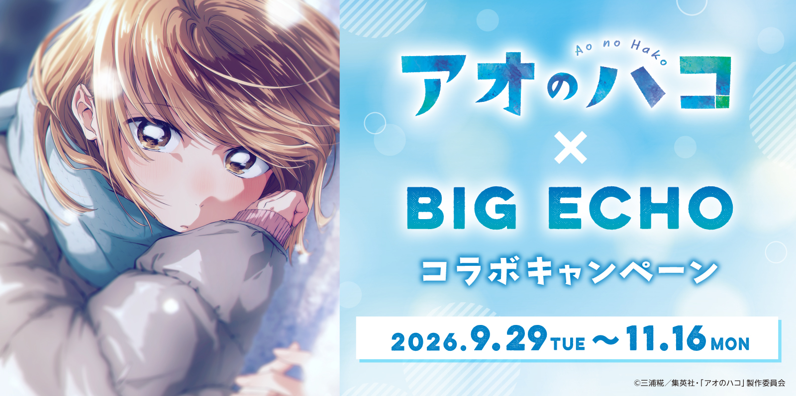 アオのハコ × BIG ECHO コラボキャンペーン